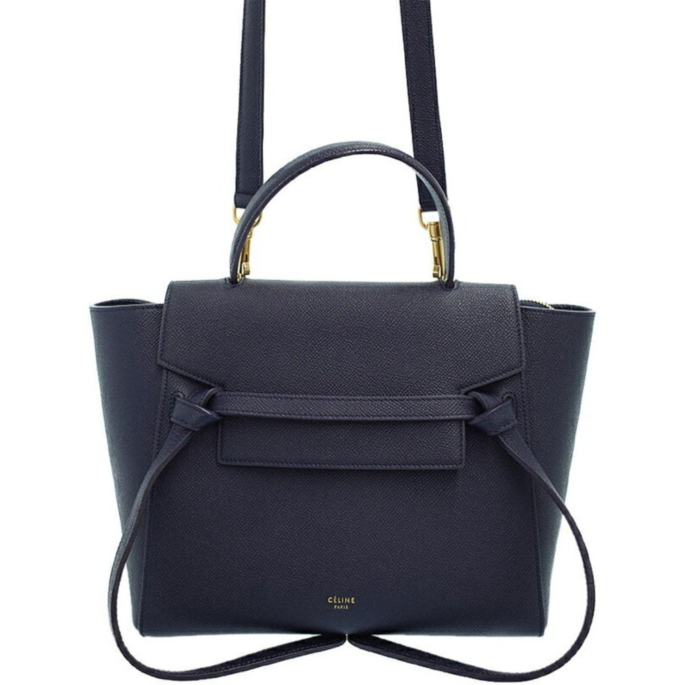 Celine Belt 2WAY Bag grained calfskin leather